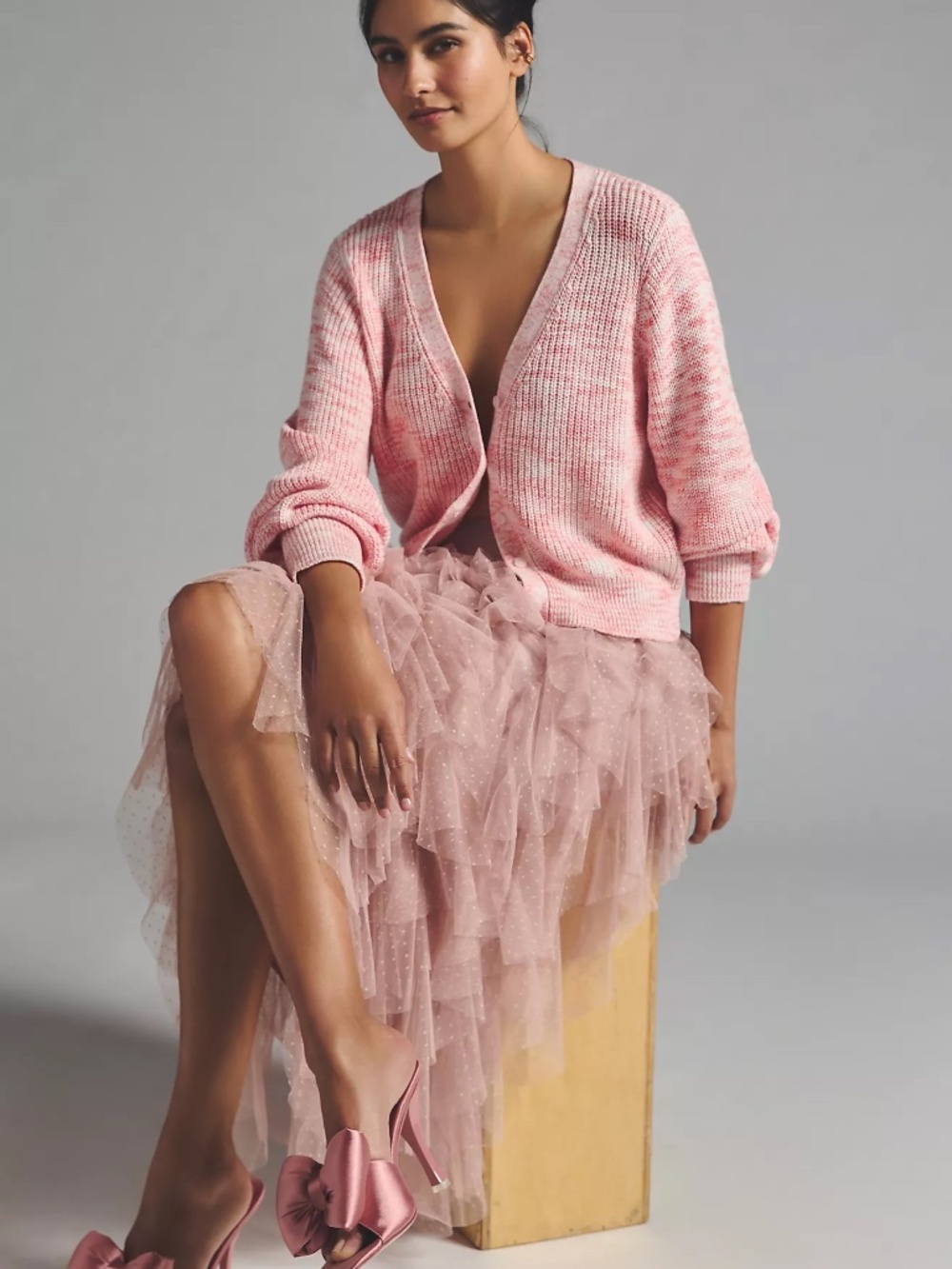 PAIGE  Bastille Cotton-Blend Deep V Cardigan Original $249